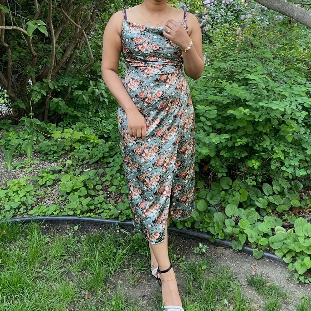 Floral Teal Dress
